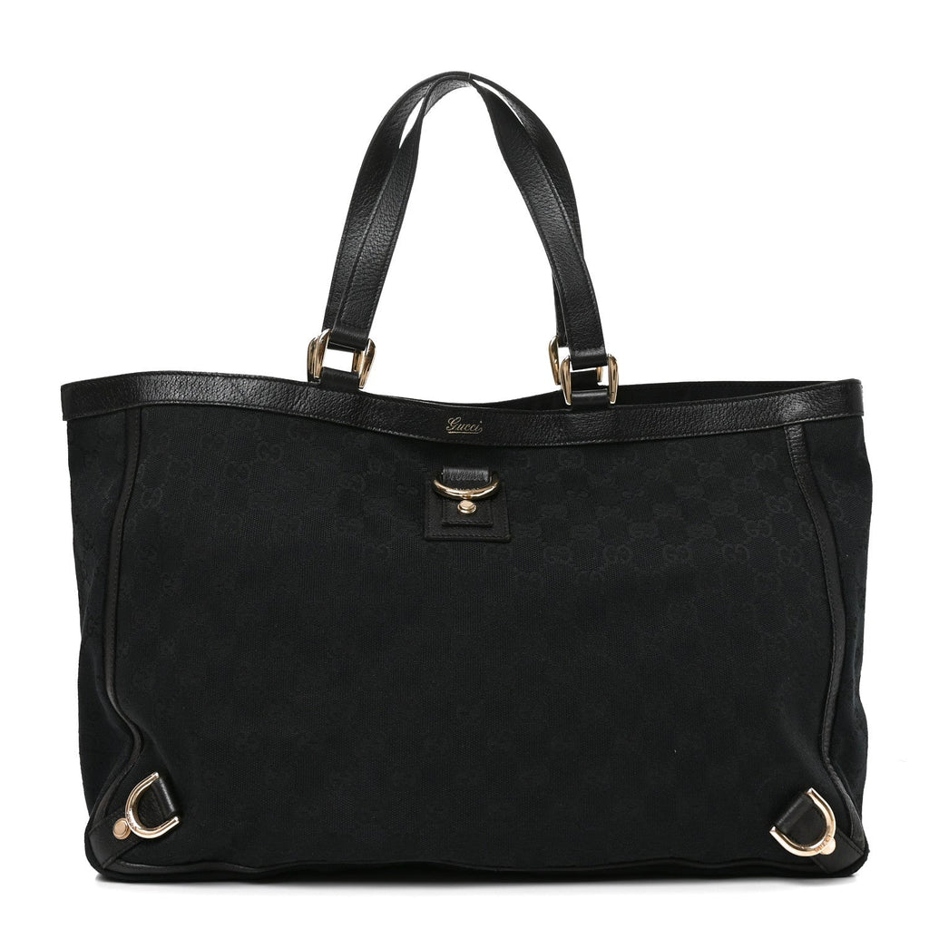 Monogram Large Abbey Tote Black wholesalehk.shop