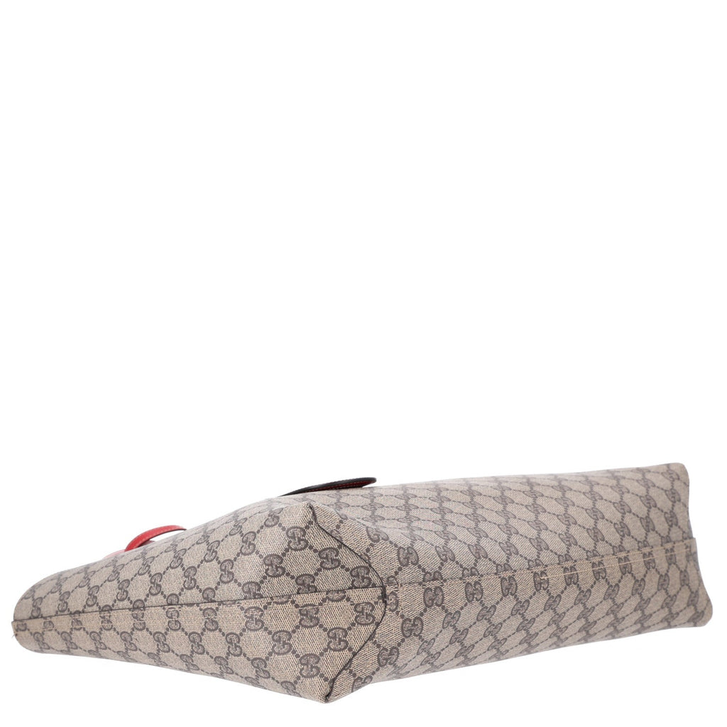 GG Supreme Monogram Medium Reversible Tote Beige Red wholesalehk.shop
