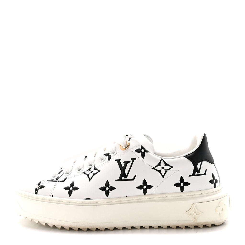 Calfskin Monogram Debossed Time Out Sneakers 35 Black £¨ Direct shipment via from wholesalehk.shop