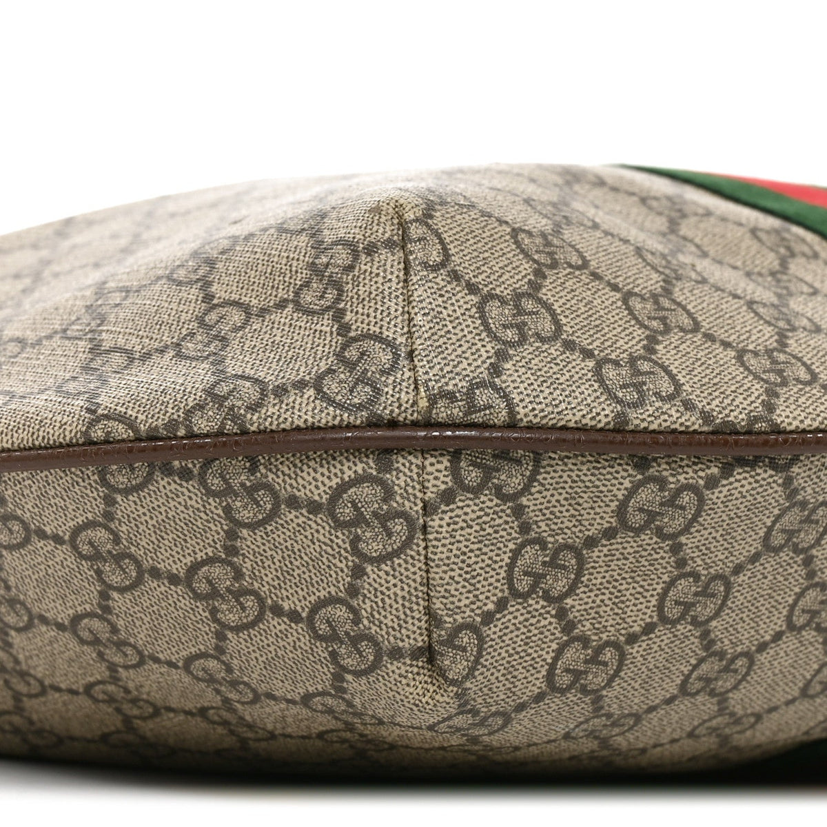GG Supreme Monogram Web Ophidia Half Moon Hobo Brown wholesalehk.shop