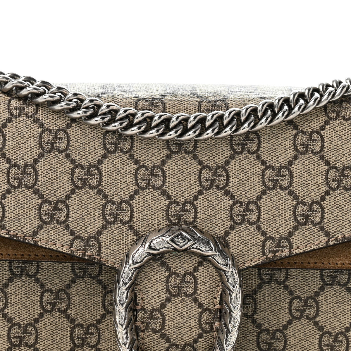 GG Supreme Monogram Small Dionysus Shoulder Bag Taupe wholesalehk.shop