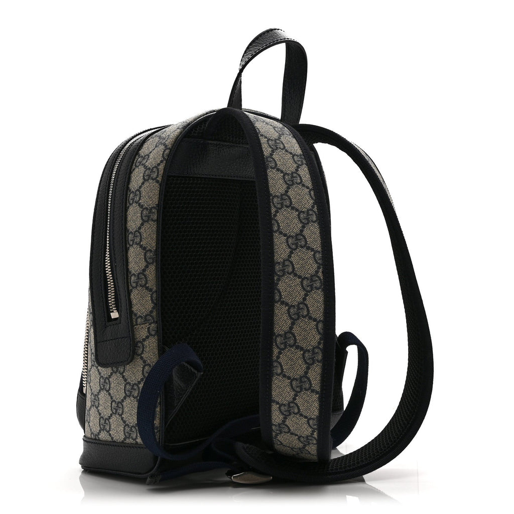 GG Supreme Monogram Textured Dollar Calfskin Web Small Ophidia Day Backpack Beige Blue Black wholesalehk.shop