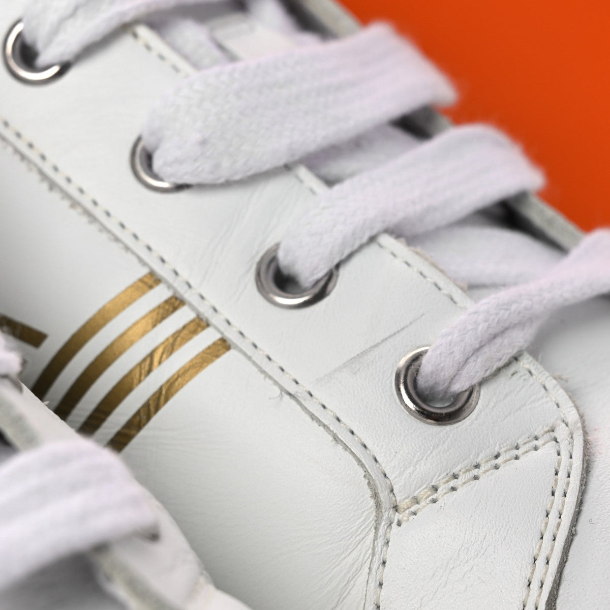 Metallic Calfskin Womens Advantage Sneakers 39.5 White Dore wholesalehk.shop