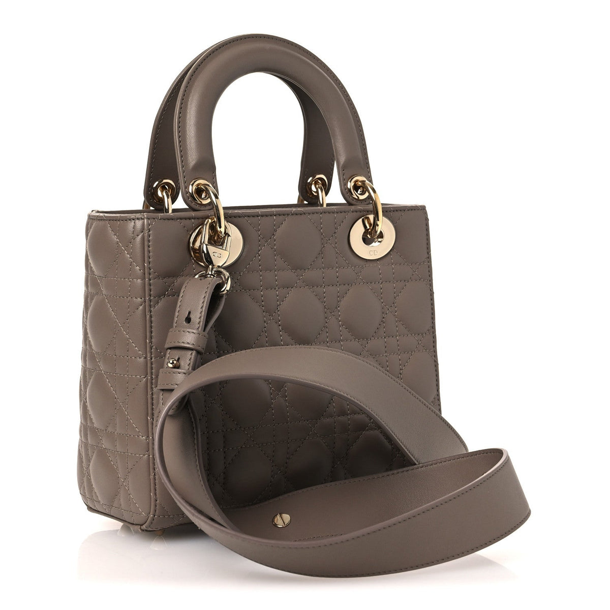 Lambskin Cannage Small My ABCDior Lady Dior Warm Taupe wholesalehk.shop