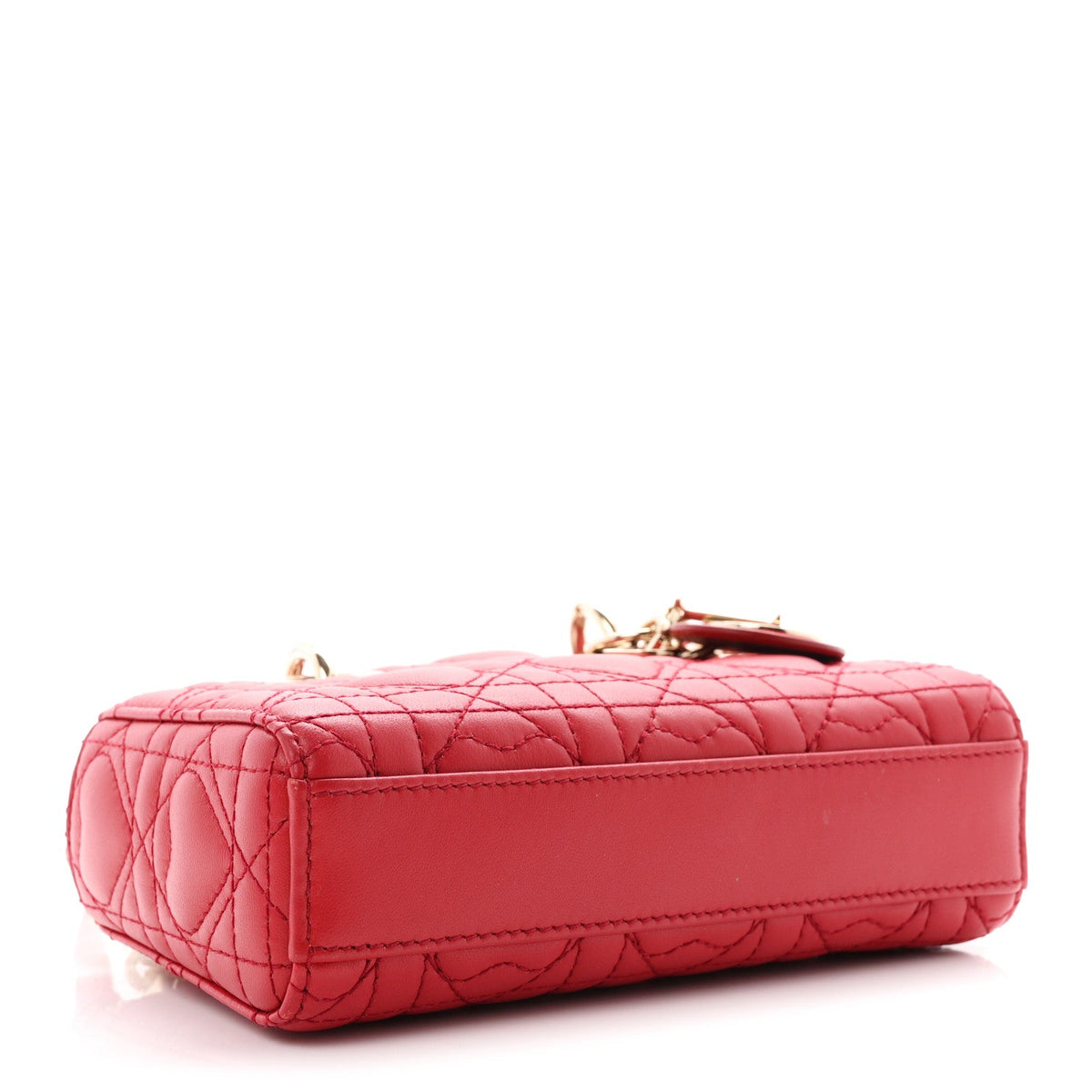 Lambskin Cannage Dioramour Micro Lady D-Joy Red wholesalehk.shop