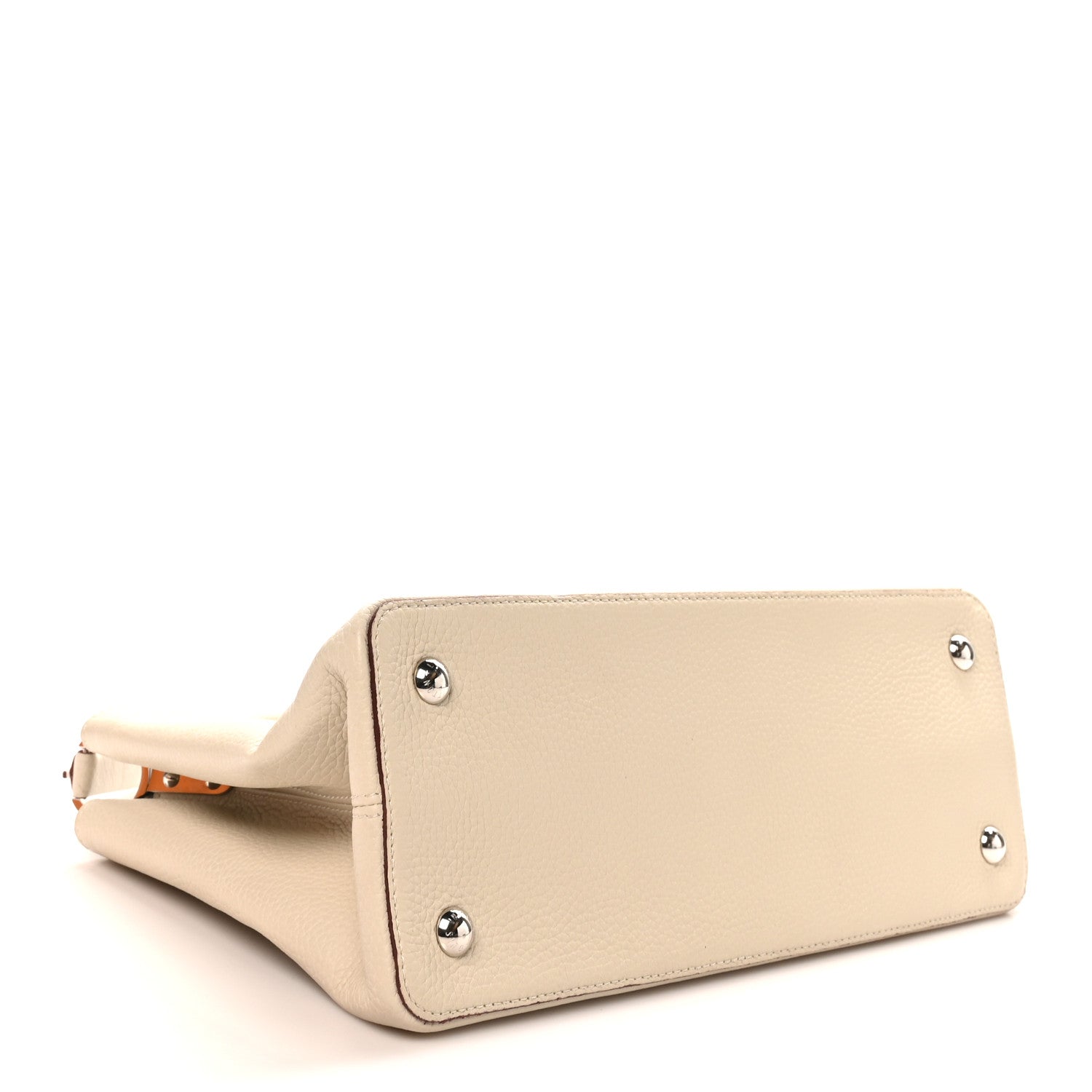 Taurillon Capucines MM Blanc Casse £¨ Direct shipment via from wholesalehk.shop
