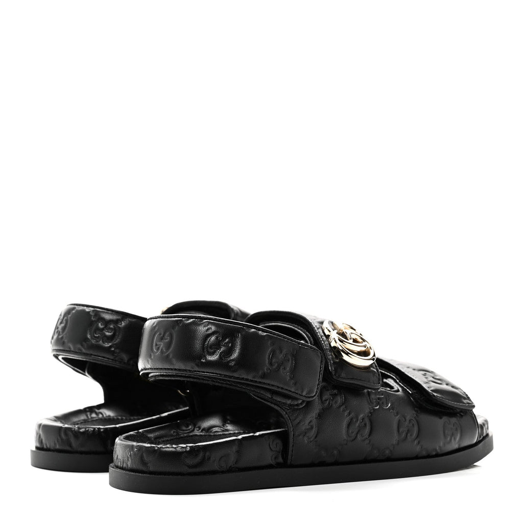 Guccissima GG Embossed Womens Sandals 35 Black £¨ Direct shipment via from wholesalehk.shop