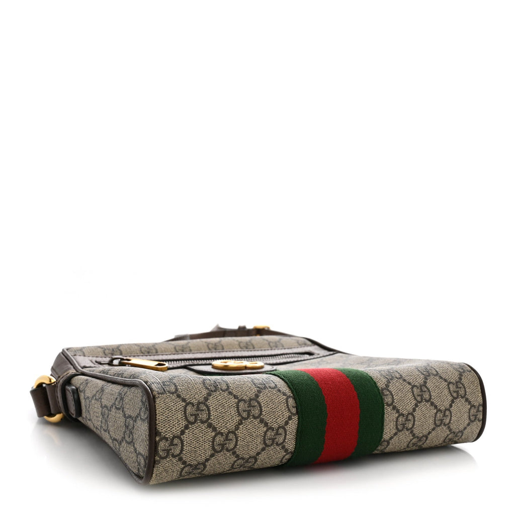 GG Supreme Monogram Web Small Ophidia Messenger Bag Brown wholesalehk.shop