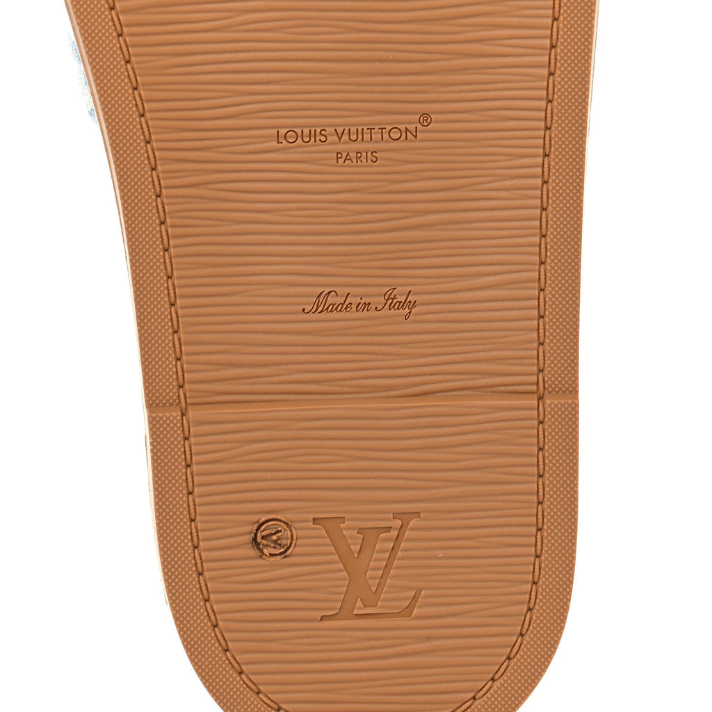 Monogram Denim LV Bliss Womens Comfort Mules 39 Turquoise £¨ Direct shipment via from wholesalehk.shop