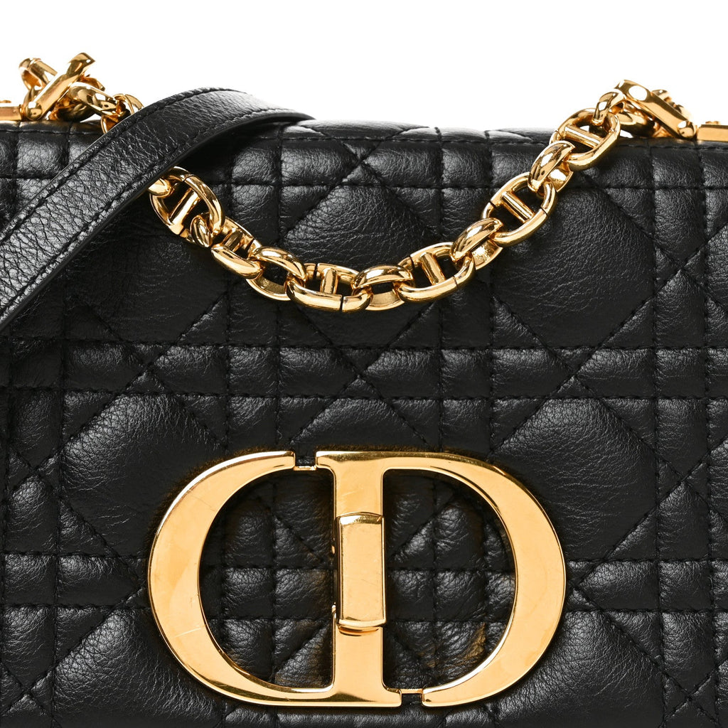 Calfskin Cannage Small Caro Bag Black wholesalehk.shop