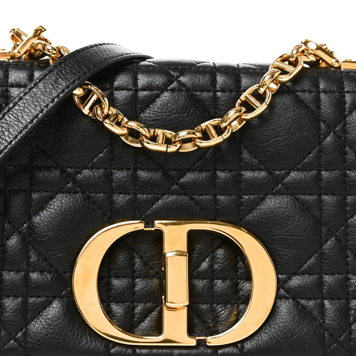 Calfskin Cannage Small Caro Bag Black wholesalehk.shop