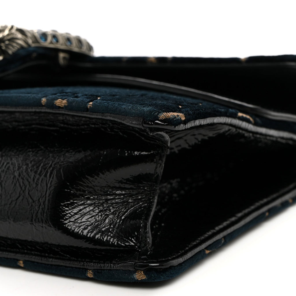 Velvet Skipper Crystal GG Monogram Small Dionysus Shoulder Bag Blue Beige Black wholesalehk.shop