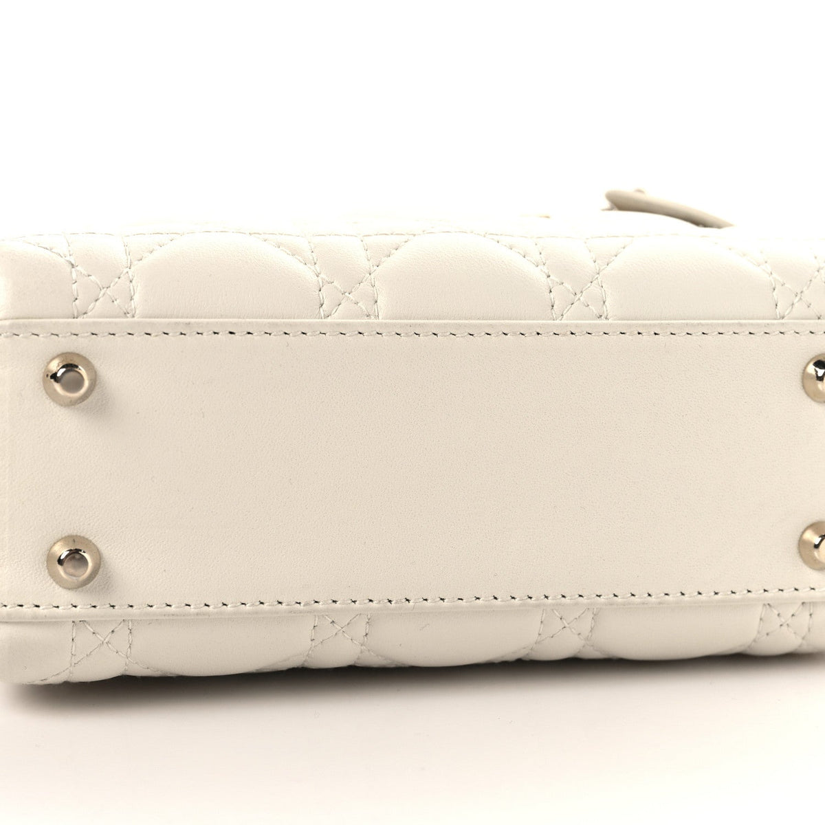 Lambskin Cannage Mini Lady Dior White wholesalehk.shop