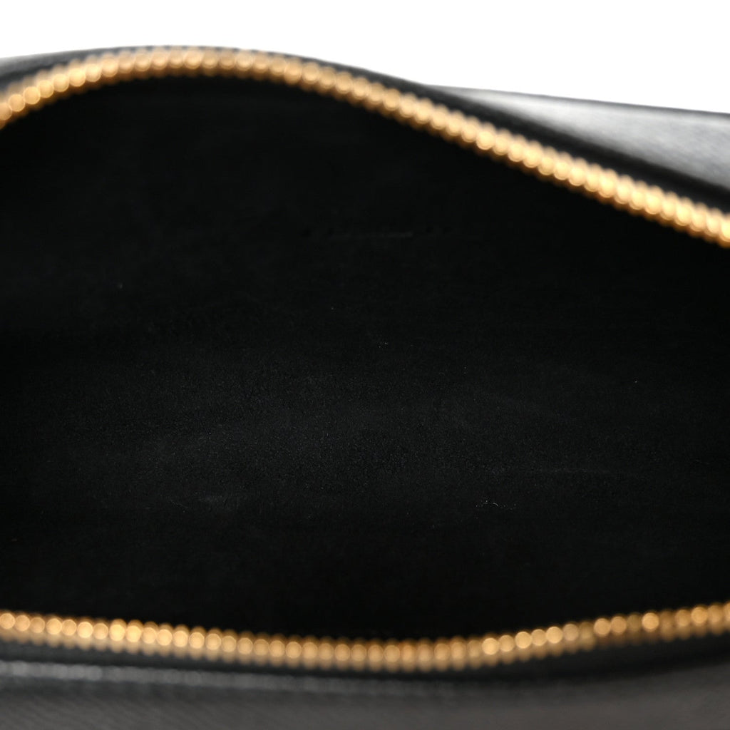 Grained Calfskin Caro Double Pouch Black wholesalehk.shop