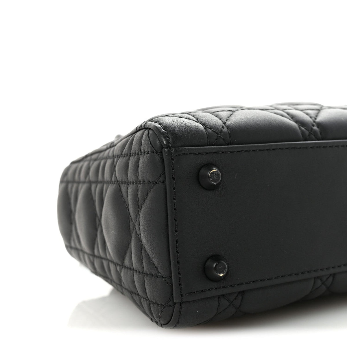 Ultra Matte Calfskin Cannage Mini Lady Dior Black wholesalehk.shop