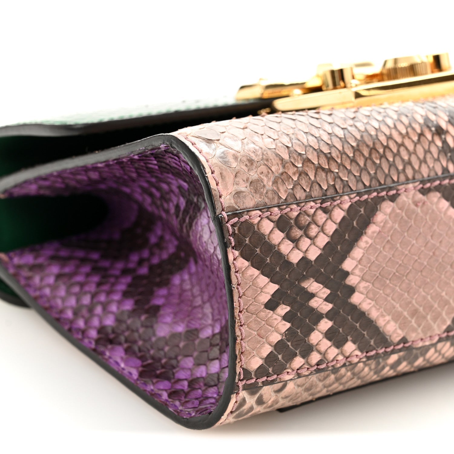 Snakeskin Small Padlock Shoulder Bag Green Pink Purple £¨ Direct shipment via from wholesalehk.shop
