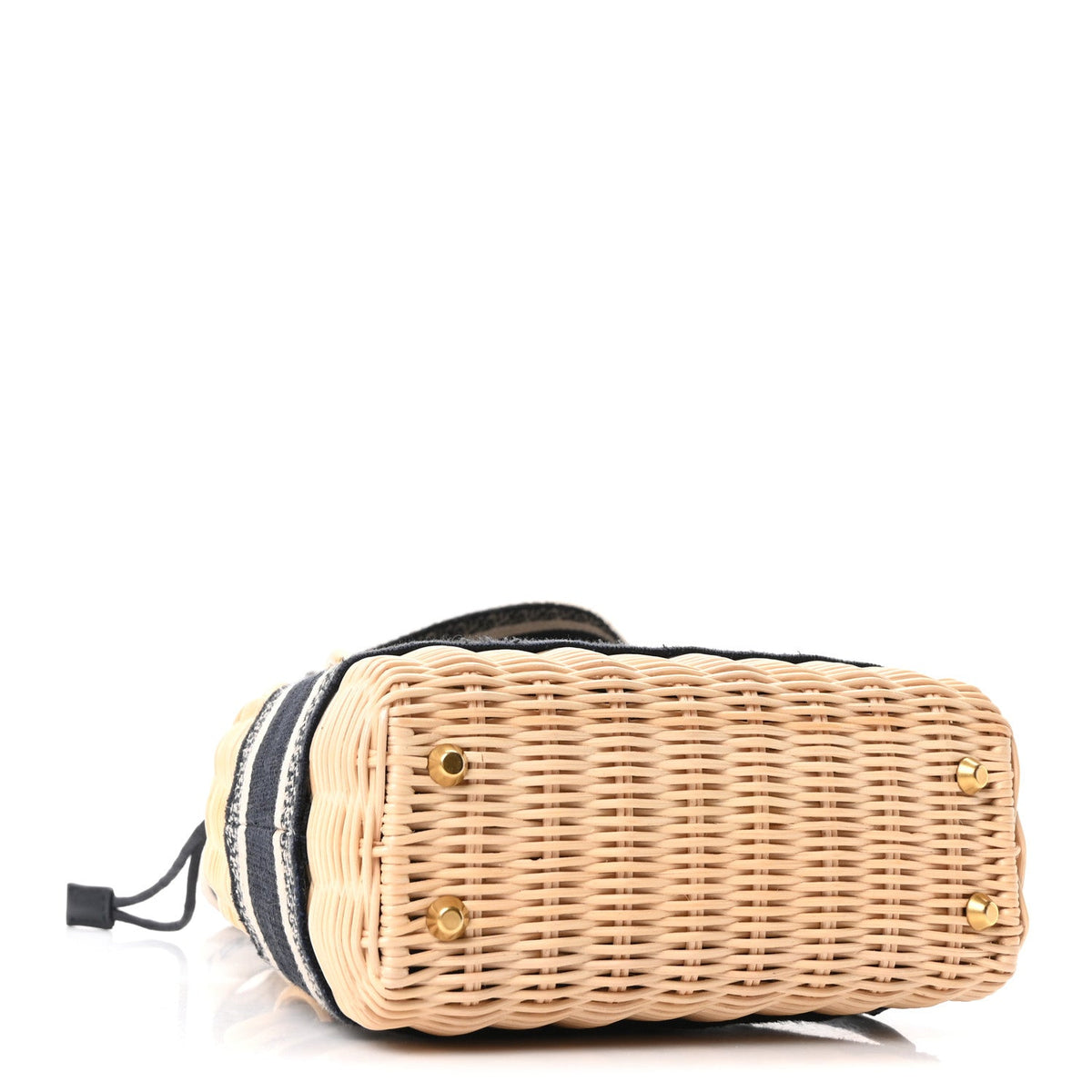 Wicker Oblique Mini Lady Dior Bag Blue wholesalehk.shop
