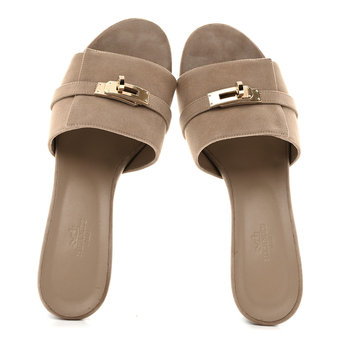 Suede Goatskin Gigi 50 Sandals 40 Beige Sable wholesalehk.shop