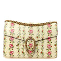 Calfskin Floral Print Mini Dionysus Chain Wallet Ivory Pink wholesalehk.shop