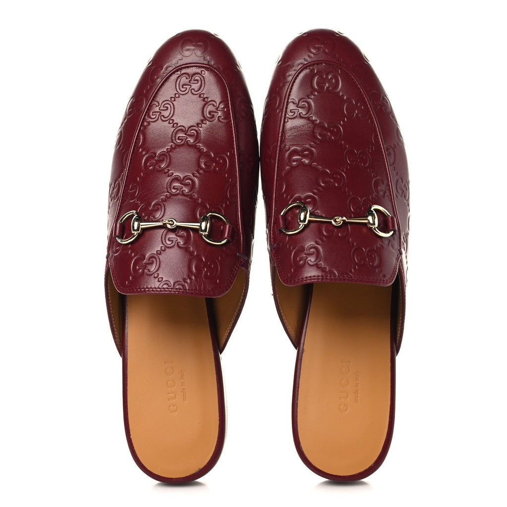 Glamour Calfskin Guccissima Womens Princetown Slippers 39 Rosso Ancora £¨ Direct shipment via from wholesalehk.shop