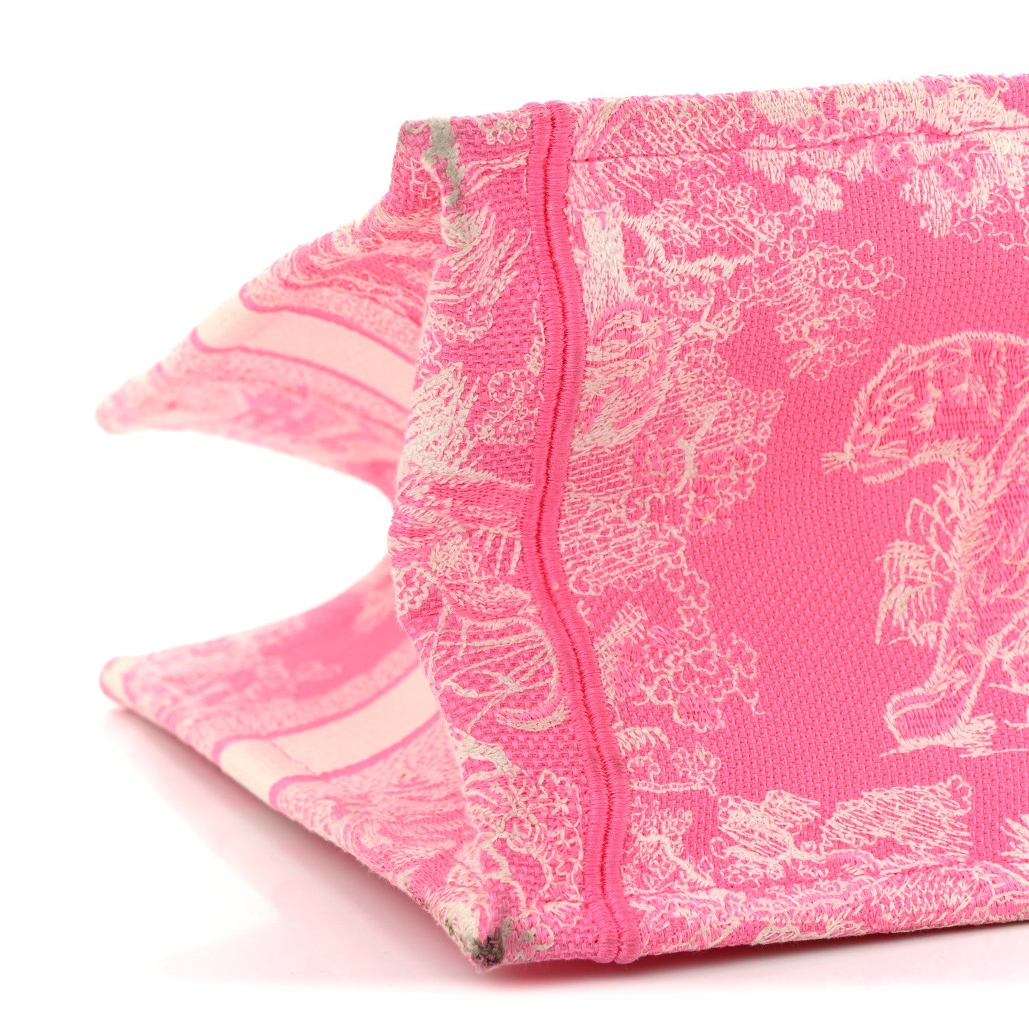 Canvas Embroidered Medium Dioriviera Toile De Jouy Book Tote Fluorescent Pink £¨ Direct shipment via from wholesalehk.shop