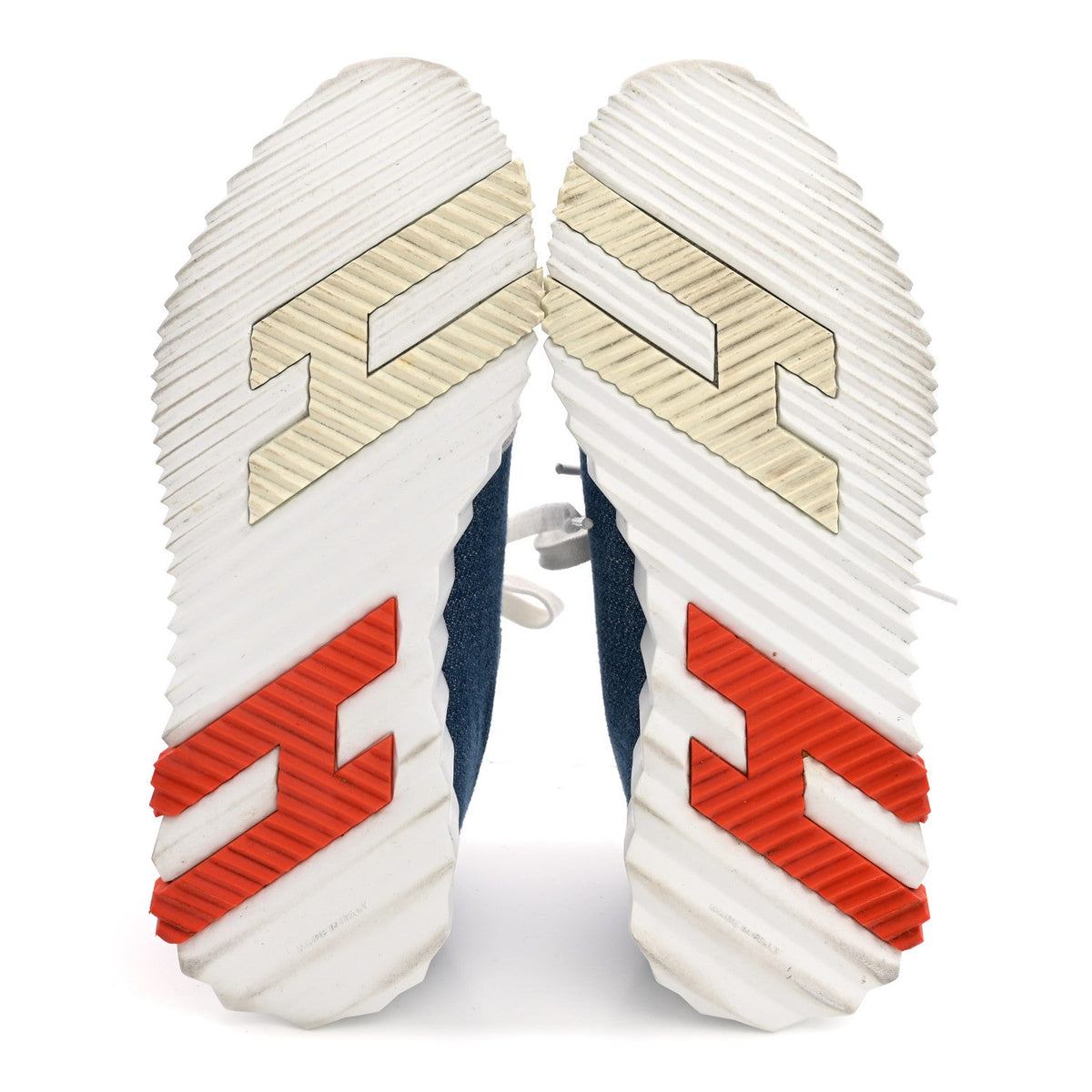 Denim Suede Goatskin Bouncing Sneakers 37.5 Bleu Clair White wholesalehk.shop