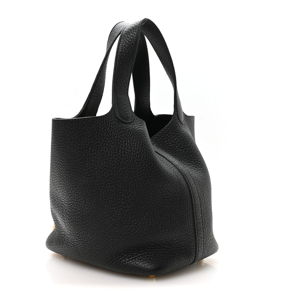 Taurillon Clemence Picotin Lock 18 PM Black £¨ Direct shipment via from wholesalehk.shop
