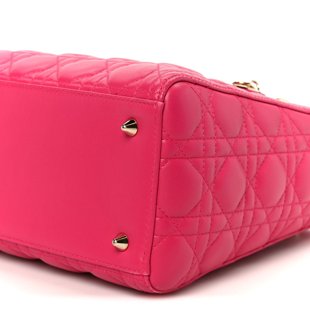 Lambskin Cannage Medium Lady Dior Pink wholesalehk.shop
