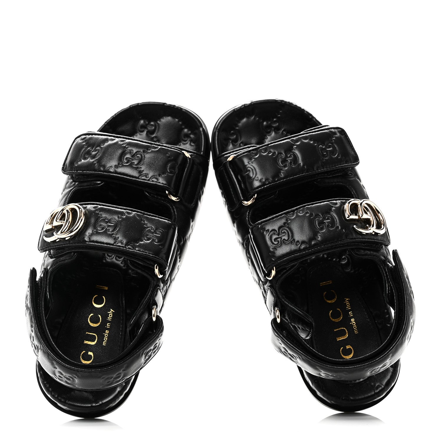Guccissima GG Embossed Womens Sandals 35 Black £¨ Direct shipment via from wholesalehk.shop