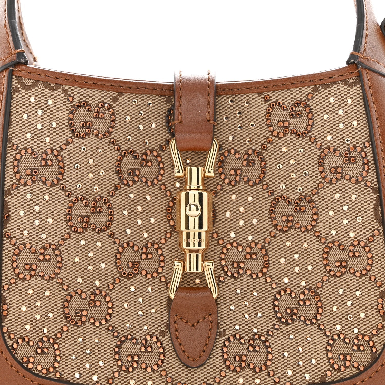 New Canvas Charisma Calfskin Crystal GG Monogram Mini Jackie 1961 Hobo Camel Ebony £¨ Direct shipment via from wholesalehk.shop
