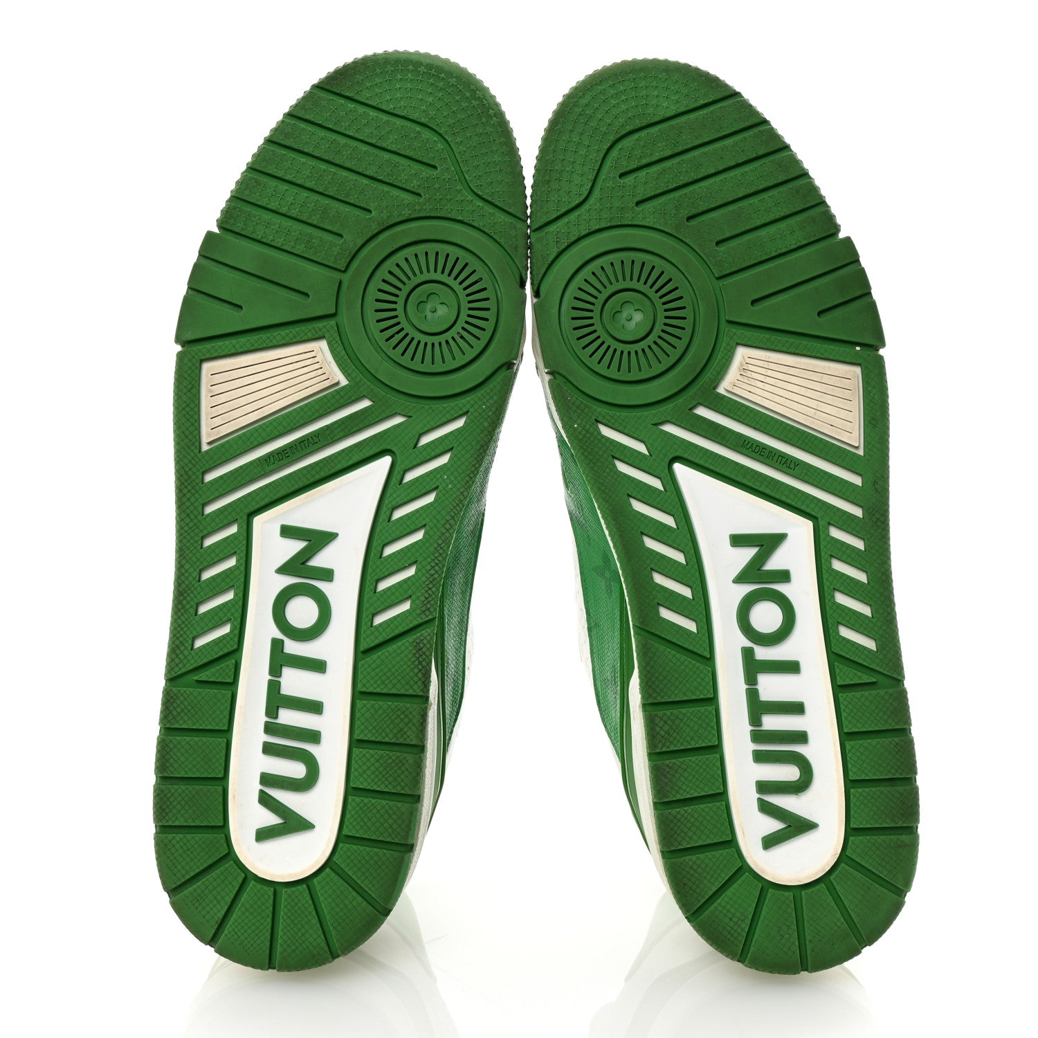 Calfskin Monogram Mens LV Trainer Sneakers 8 Green £¨ Direct shipment via from wholesalehk.shop