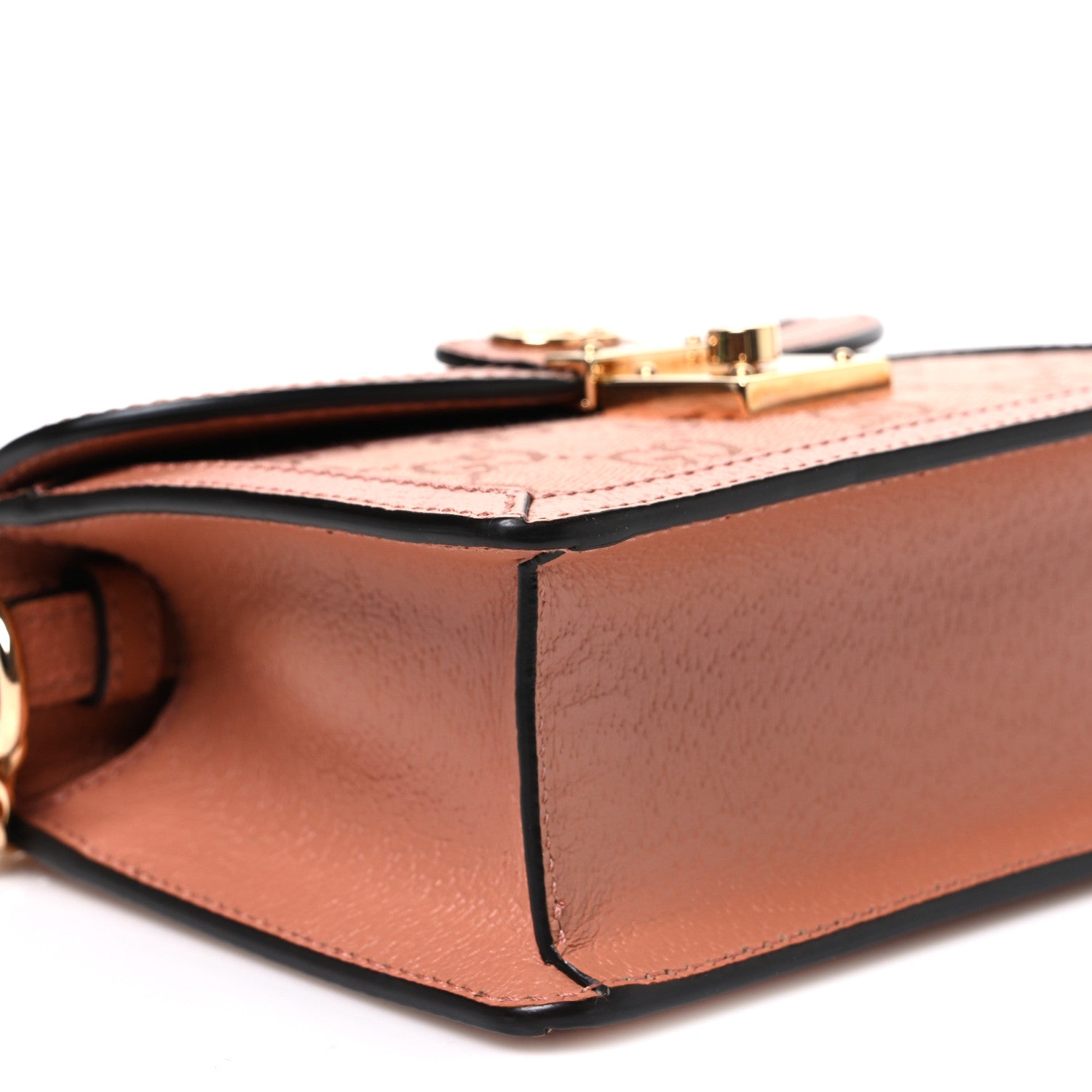GG Monogram Textured Dollar Calfskin Mini Ophidia Padlock Top Handle Chain Shoulder Bag Cloche Rose Pink £¨ Direct shipment via from wholesalehk.shop