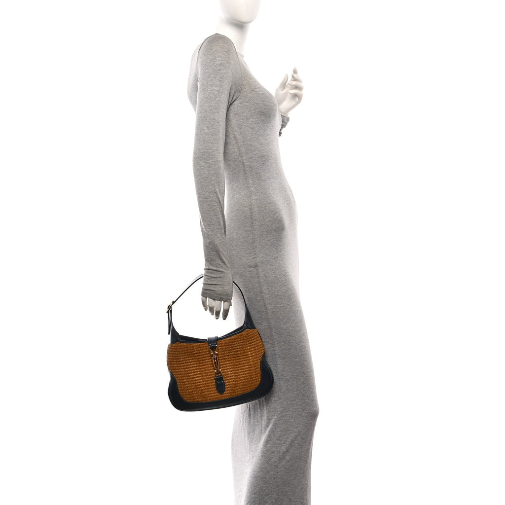 Straw Lux Boarded Dyana Lux Calfskin Small Jackie 1961 Hobo Natural Blue £¨ Direct shipment via from wholesalehk.shop