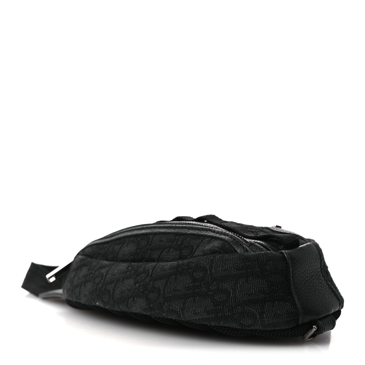 Grained Calfskin Oblique Scarab Sling Bag Black wholesalehk.shop