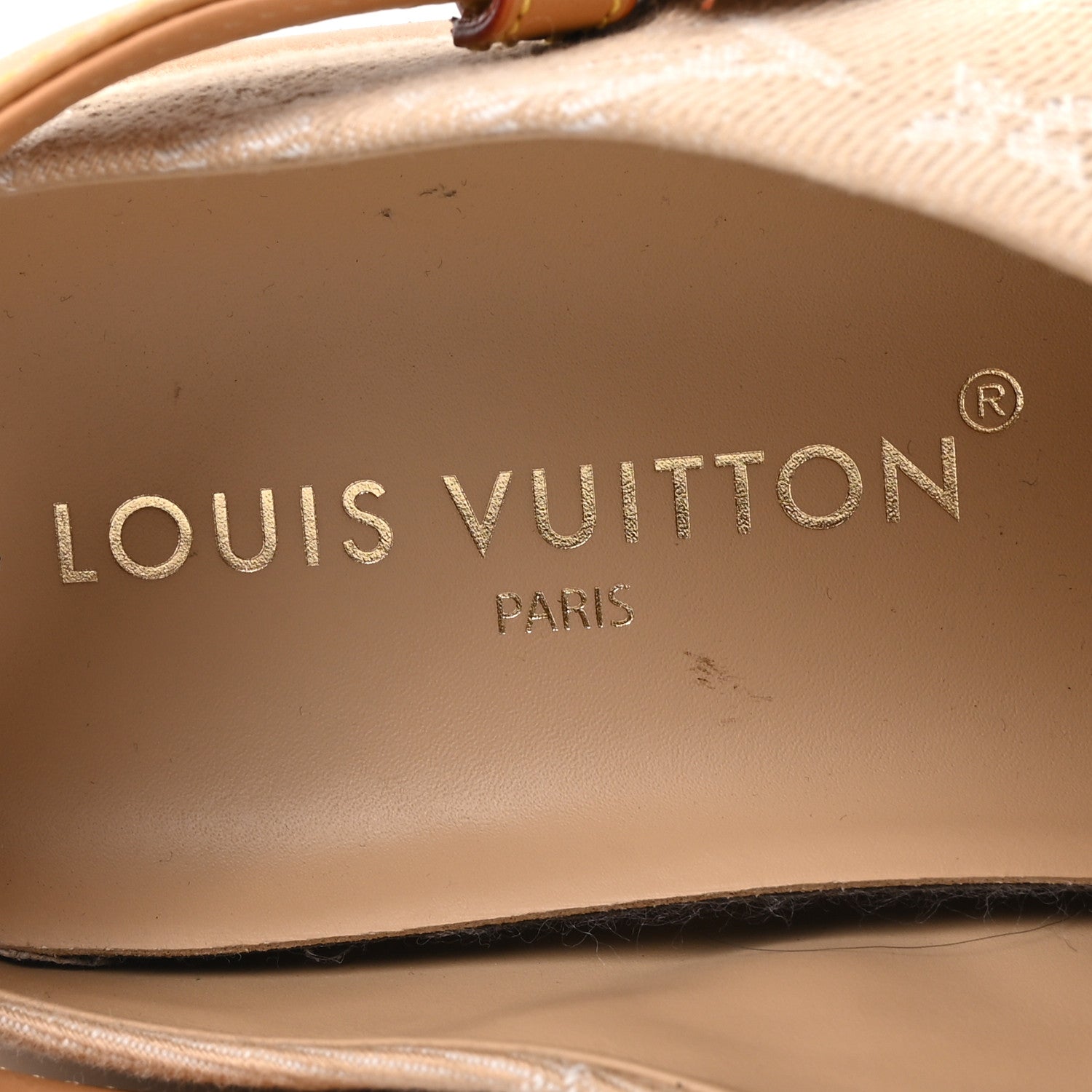Monogram Denim Aspen Platform Clog Mules 41 Beige £¨ Direct shipment via from wholesalehk.shop