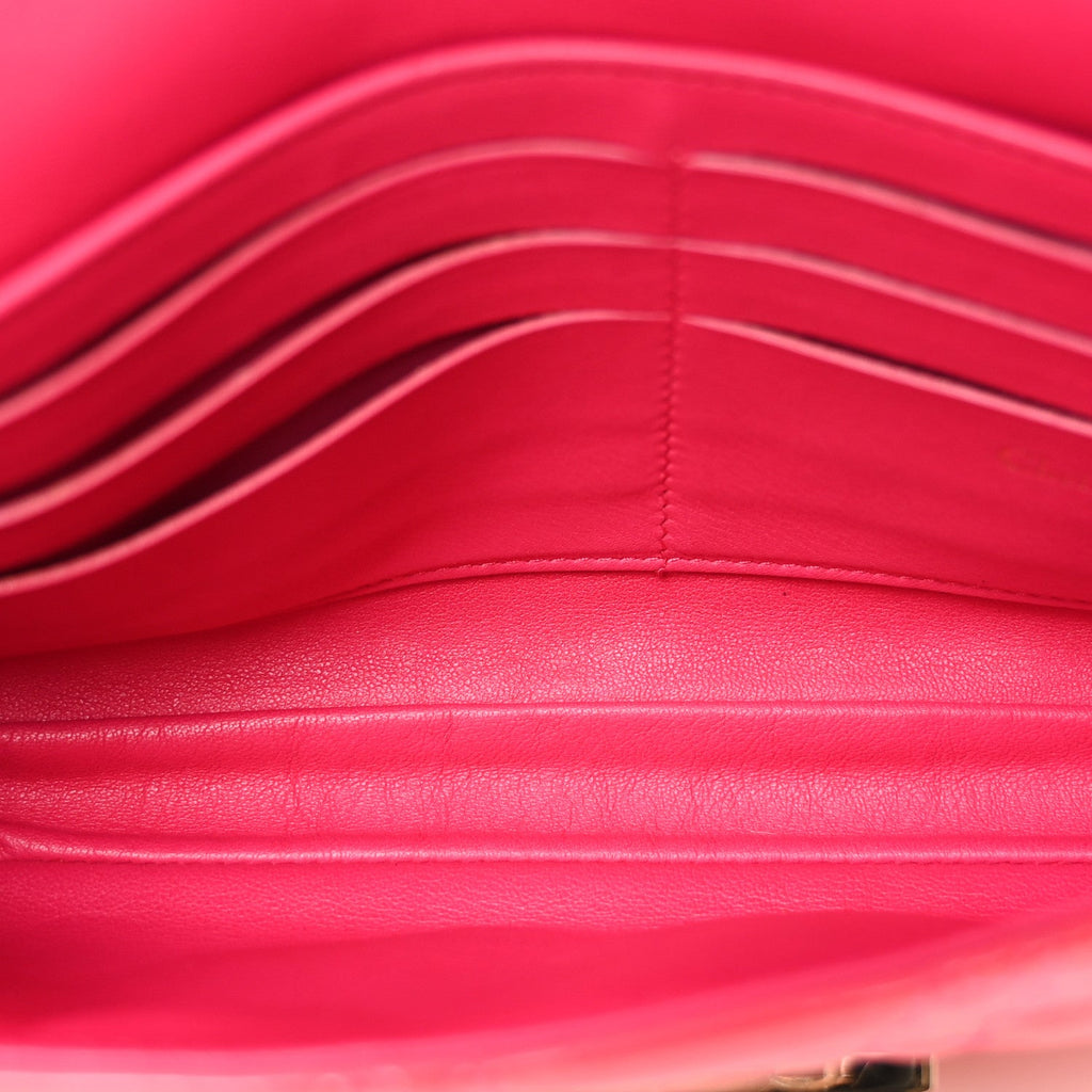 Patent Cannage Miss Dior Promenade Pouch Fuchsia wholesalehk.shop