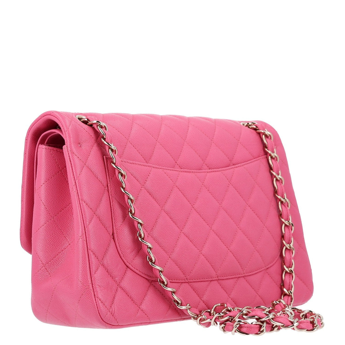 Caviar Quilted Jumbo Double Flap Pink wholesalehk.shop