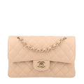 Caviar Quilted Small Double Flap Beige wholesalehk.shop