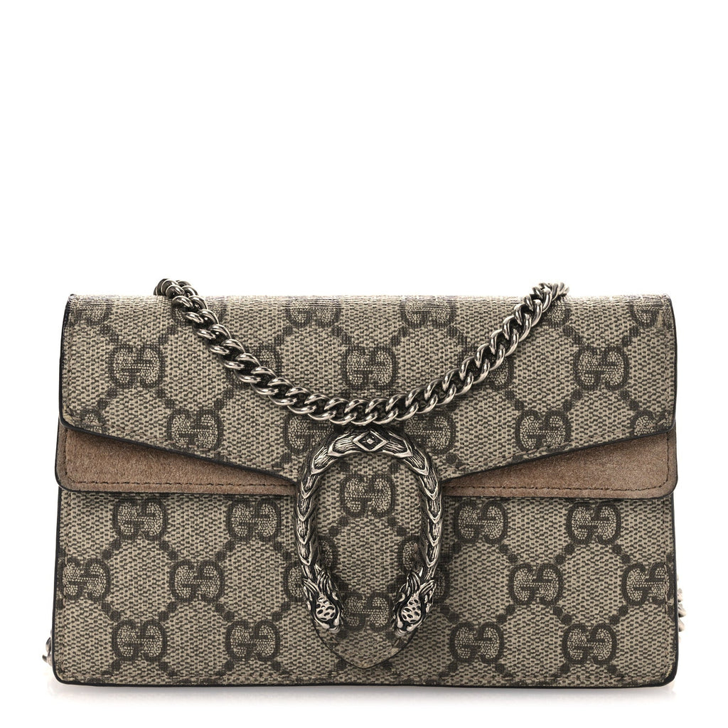 GG Supreme Monogram Super Mini Dionysus Shoulder Bag Taupe wholesalehk.shop