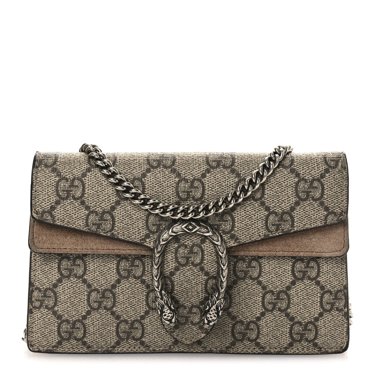 GG Supreme Monogram Super Mini Dionysus Shoulder Bag Taupe wholesalehk.shop