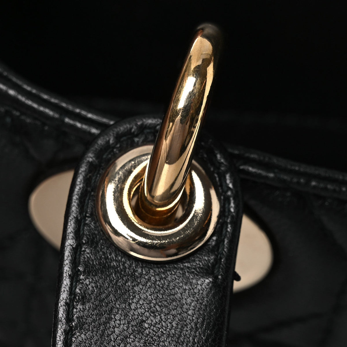 Lambskin Cannage Mini Lady Dior Black wholesalehk.shop