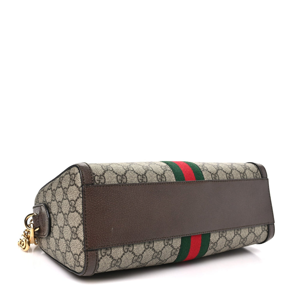 GG Supreme Monogram Web Medium Ophidia Boston Brown wholesalehk.shop