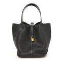 Taurillon Clemence Matte Alligator Picotin Lock Touch 22 MM Black £¨ Direct shipment via from wholesalehk.shop