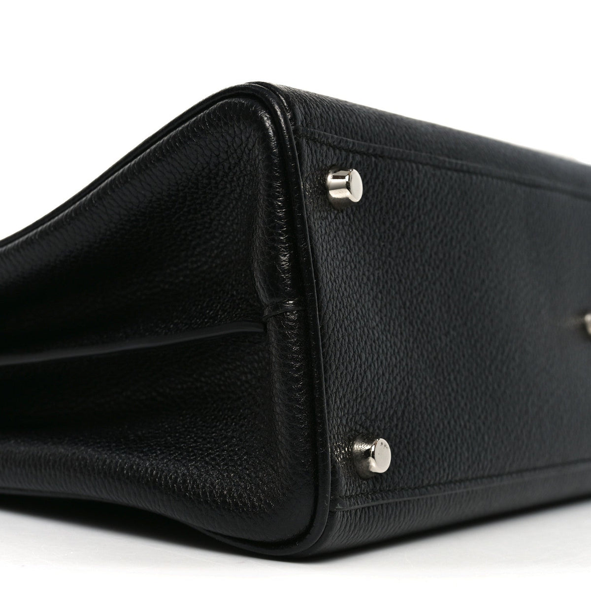 Grainy Calfskin Medium Zumi Top Handle Bag Black wholesalehk.shop