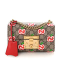 GG Supreme Monogram Apple Small Padlock Shoulder Bag Beige Multicolor Lobster Red £¨ Direct shipment via from wholesalehk.shop