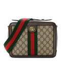 GG Supreme Monogram Web Small Ophidia Top Handle Shoulder Bag Brown wholesalehk.shop
