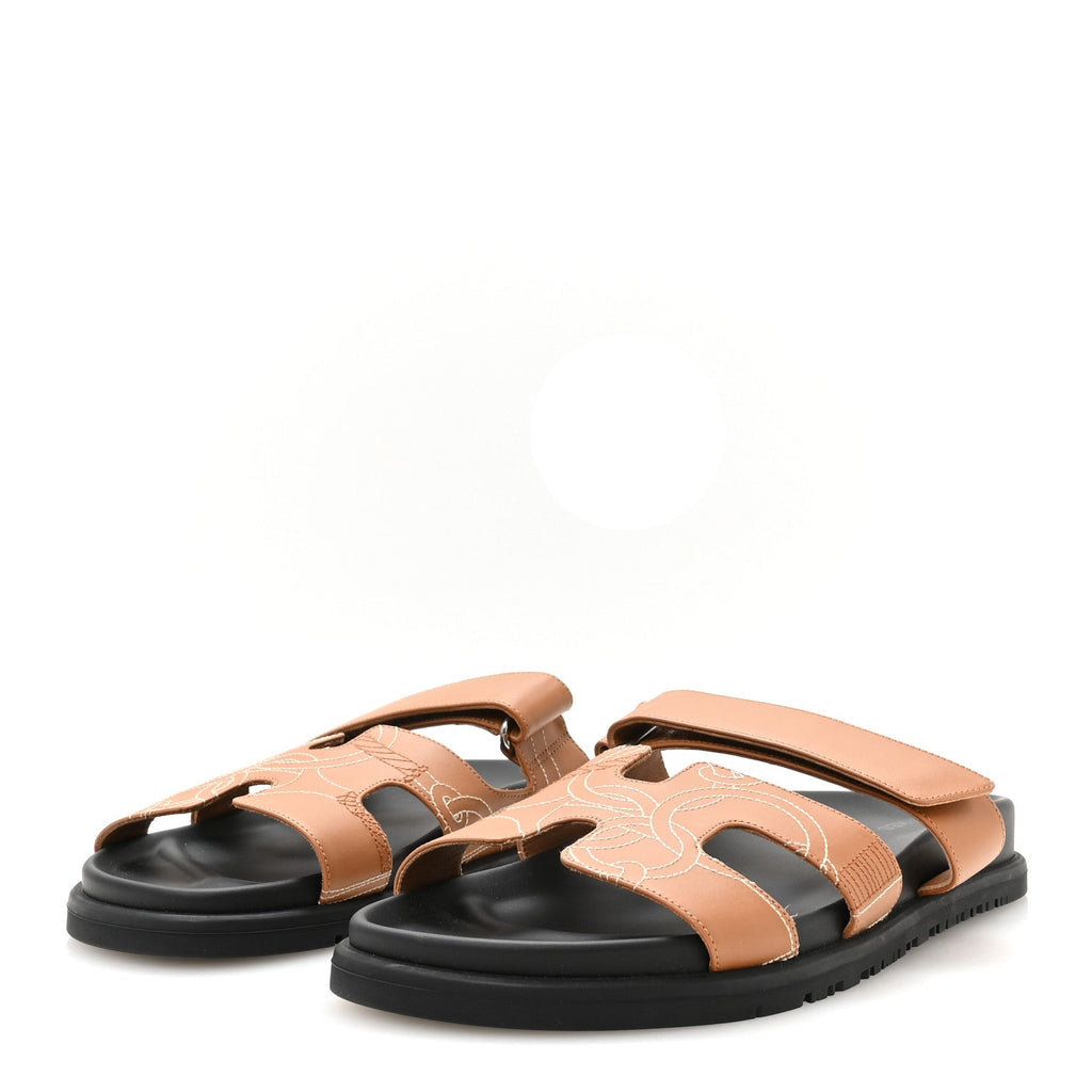 Calfskin Womens Chypre Sandals 40 Naturel wholesalehk.shop