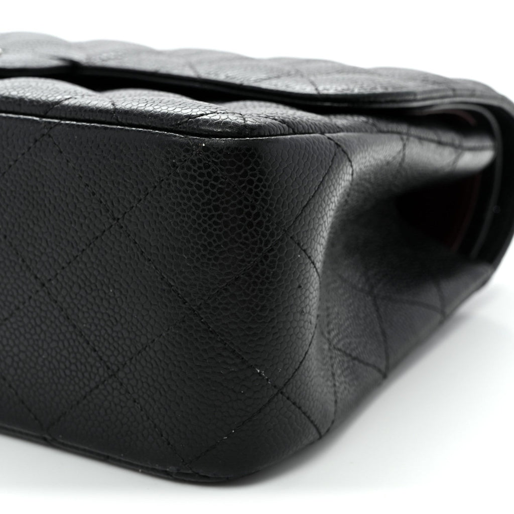 Caviar Quilted Jumbo Double Flap Black wholesalehk.shop