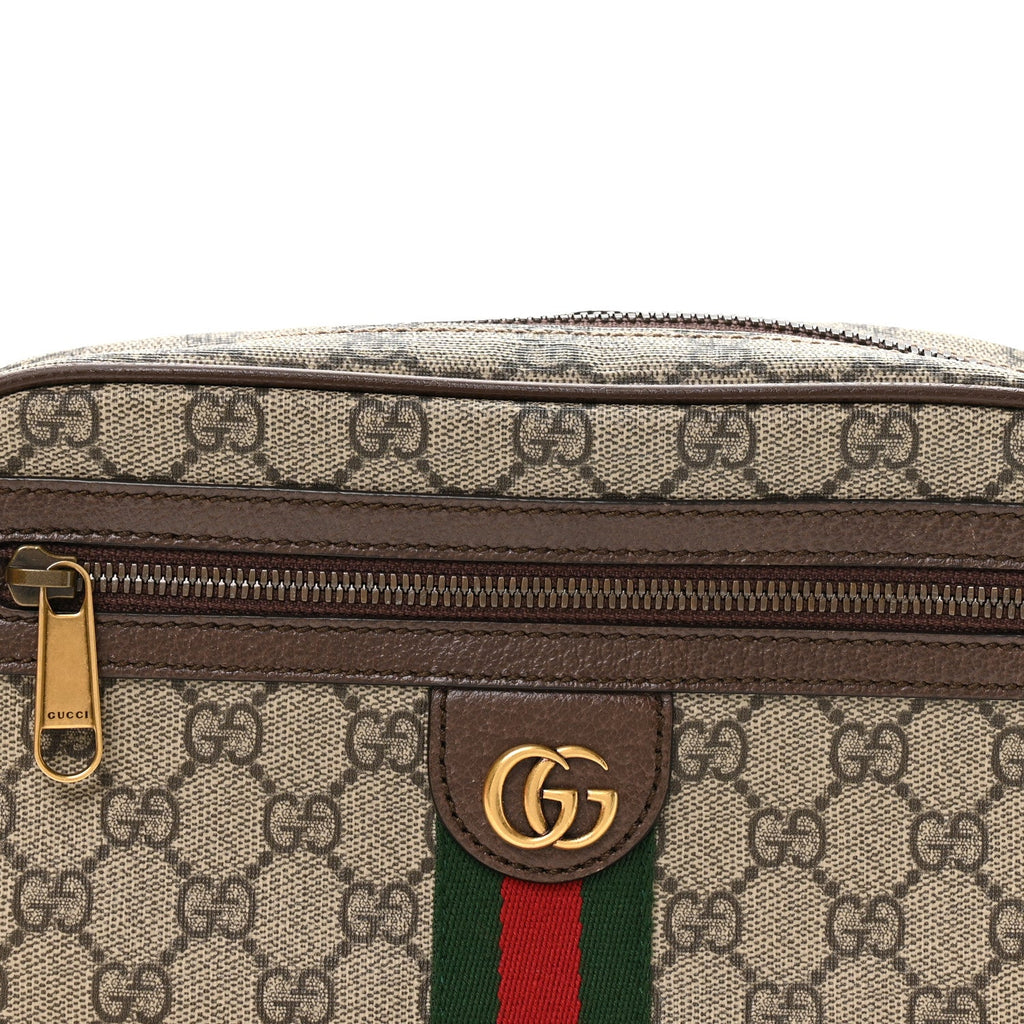 Soft GG Supreme Monogram Medium Ophidia Belt Bag Dark Brown wholesalehk.shop