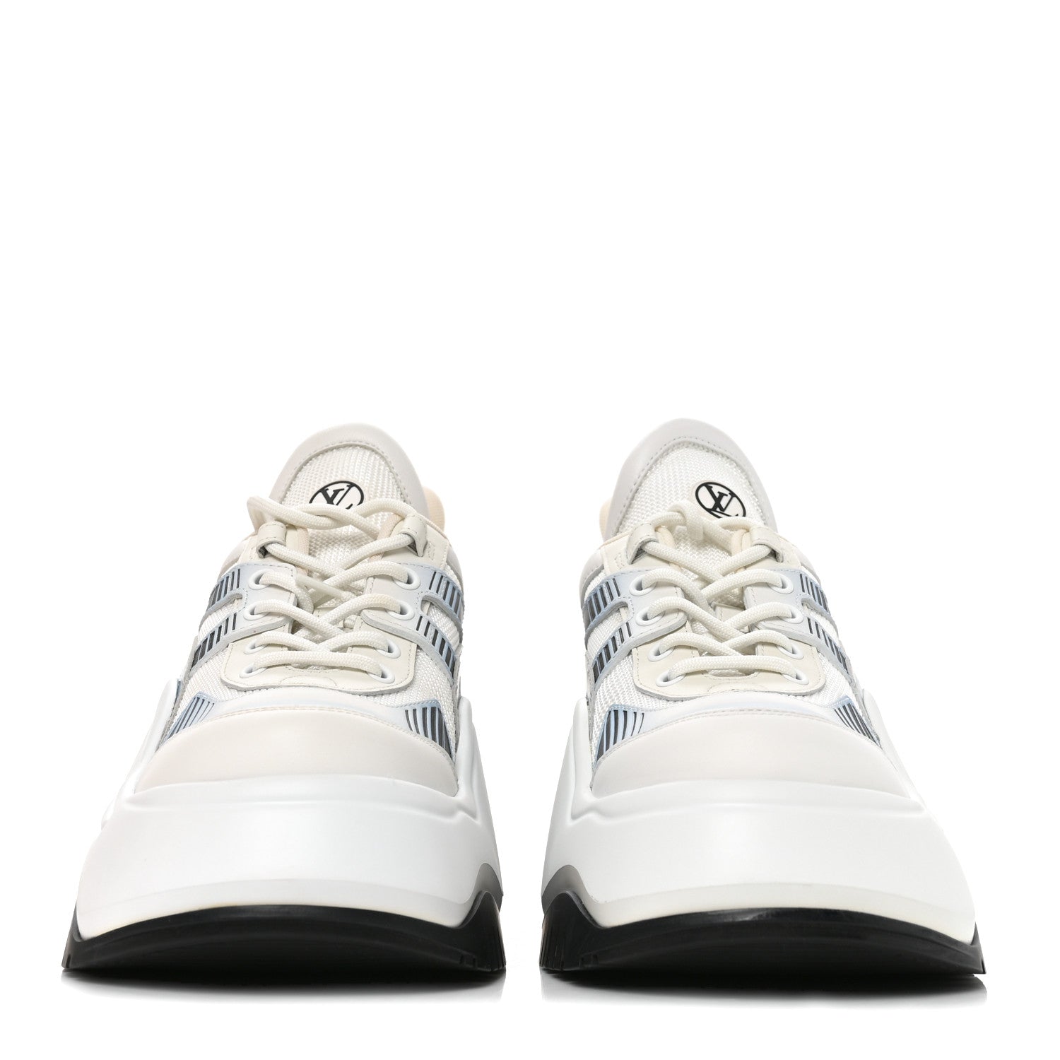 Calfskin Technical Nylon LV Archlight Sneakers 38 White Blue Gris £¨ Direct shipment via from wholesalehk.shop